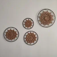 دیوارکوب دریم کچر ماندالا دستباف نخ مرسریزه