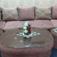 مبل ال ب همراه ۸ عدد کوسن و جلومبلی|مبلمان خانگی و میز عسلی|قرچک, مهدیه|دیوار