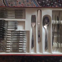 قاشق وچنگال ۱۲ تایی استیل اصل وسبک|ظروف سرو و پذیرایی|بهبهان, |دیوار