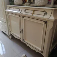 کنسول و اینه چوب