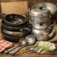 خریدار ظروف روحی و تفلون قدیمی ،نقدی