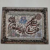 تابلو فرش با حاشیه ابریشم