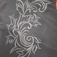 پارچه چادر مشکی گل دار