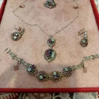 سرویس نقره تایلندی با سنگهای جواهر