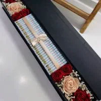 گل روبانی در باکس کتابی زیباییِ