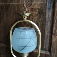 دو عدد لوستر طلایی رنگ ثابت