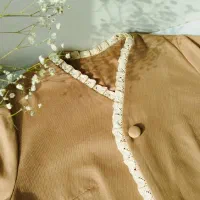 کت کتان نوار قلاب بافی|لباس|رشت, گلباغ نماز|دیوار