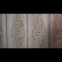 پرده حریر آستردوزی همراه باکتیبه،، انداره ۲ در ۲۴۰|پرده، رانر، رومیزی|رشت, معلم|دیوار