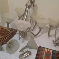 دو عدد لوستر با دیوار کوب ها|لوستر و چراغ آویز|تهران, سبلان (لشگر)|دیوار