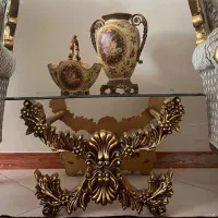 مبل ۹نفره سلطنتی چوب راشورق طلا+۲میز عسلی+جولو مب|مبلمان خانگی و میز عسلی|تهران, شهرک پاسداران|دیوار