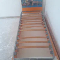 تخت یک نفره  ام دی اف همراه با کتابخانه
