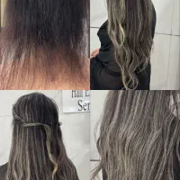 موی بلند/نصب اکستنشن طبیعی/سرکراتین/نانومیکرو