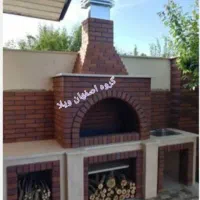 کبابپز ترکیبی باربیکیو آجری آتشکده آبنما .سنتی و.