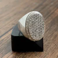 انگشتر مردانه مخراجکاری شده تماما کار دست