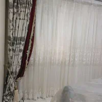 پرده حریر خامه دوزی شده