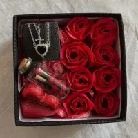 گل ربانی و باکس گل  ولنتاین