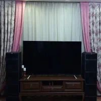 پرده حریر شیشه ای و کناره ها