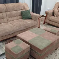 مبل هفت نفره به همراه جلو مبلی و دو عدد عسلی