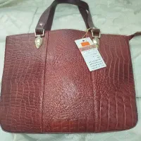 کیف چرم طبیعی سماقی کاملا نو با تگ ضمانت