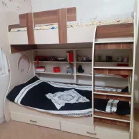 تخت خواب دو طبقه چوبی