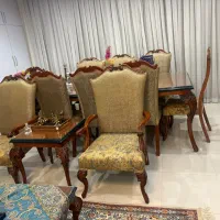 مبل ۷ نفره با میز ناهارخوری ۸ نفره