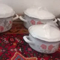 سرویس قابلمه لعابی نو ترک با کارتن قدیمی