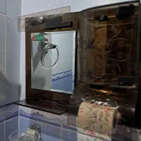 آینه باکس دار چراغدار و فلاش تانک