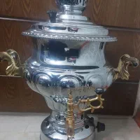 سماور گازسوز اکبر برادران ۸ لیتری جنس بدنه برنج