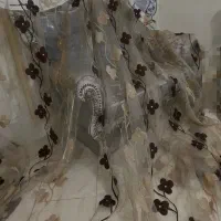 پرده حریر کرم مجلسی کاملاسالم و در حدنو