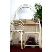 تختخواب فلزی با میز آرابش وصندلی وتشک سوپر ارام