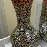 گلدان آینه کاری