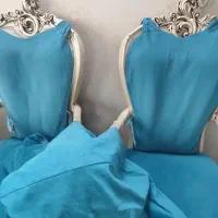 فروش  ست پرده با کتیبه و1 لوتسر برنز ورومبلی 7تیکه