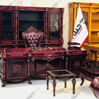 میز مدیریت اداری وزیری کلاسیک کتابخانه چوبی مبلمان|دفتر کار|تهران, فاطمی|دیوار