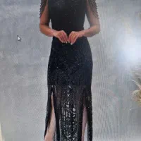 لباس مجلسی تمام کار شده مشکی|لباس|سیرجان, |دیوار