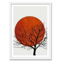 تابلو فورنیمو مدل غروب آفتاب گرافیکال و مینیمال