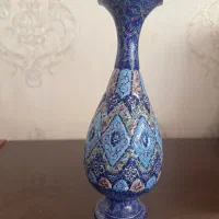 گلدان میناکاری اصفهان روی مس *سالم * همراه جعبه