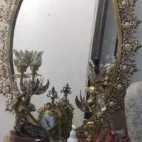 بوفه و آینه برنز در حد نو و مقداری تزیناتی .|بوفه، ویترین، کنسول|ملایر, |دیوار