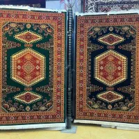 فرش ماشینی سنتی گبه بلوچ قشقایی چالشتر لاکی سبز|فرش|اصفهان, نصرآباد|دیوار