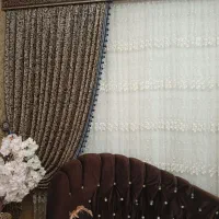 پرده حریر همراه گوشواریی