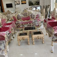 مبل سلطنتی ۹ نفره اعیونی به علاوه جلو مبلی|مبلمان خانگی و میز عسلی|زاهدان, |دیوار