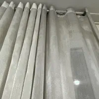 پرده اتاق خواب پانچی طوسی کرم|پرده، رانر، رومیزی|تهران, جهاد|دیوار