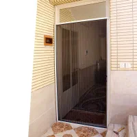 توری پنجره پلیسه کشویی آکاردئونی ثابت آلومینیوم