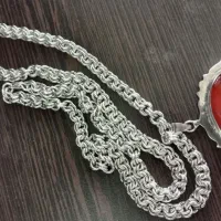 زنجیر و آویز نقره  سنگین