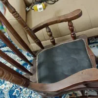 صندلی راحتی چوبی (تاب تابی)|صندلی و نیمکت|اهواز, باغ شیخ|دیوار
