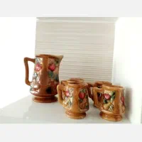 پارچ و 4عدد لیوان قدیمی دکوری