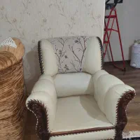 مبلمان راحتی 7 نفره چرم و پارچه|مبلمان خانگی و میز عسلی|کرج, عظیمیه|دیوار