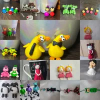 فروش تکی وعمده انواع آویزمهره وعروسکی،آویز ماشین..|صنایع دستی و سایر لوازم تزئینی|اهواز, منبع اب|دیوار