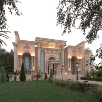 طراحی طراح  نقشه معماری ویلا نما محوطه داخلی