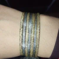 سلام 7 عدد النگو رنگ ثابت کپ طلا سایز 2