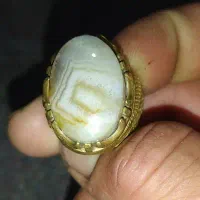 انگشتر کلکسیونی عقیق سلیمانی نقره زردد